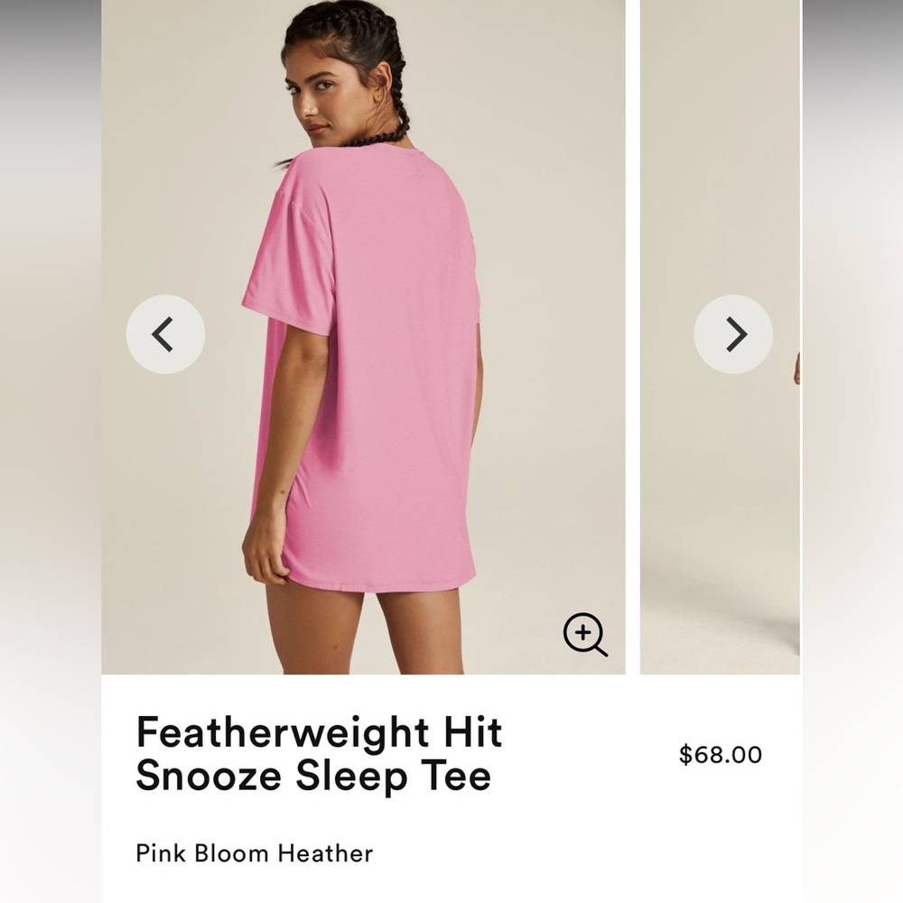 Beyond Yoga Featherweight Hit Snooze Sleep Tee - Midnight Green Heather